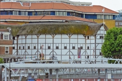 On The Thames in London, England: Shakespeare's Globe Theater