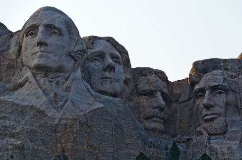 A good look at the upper torso of Washington, which was never completed. The original intent was to carve all four presidents from head to waist.