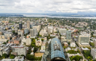 View from the Columbia Center Sky View Observatory