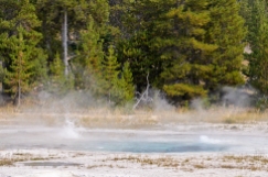Boiling water in geyser.